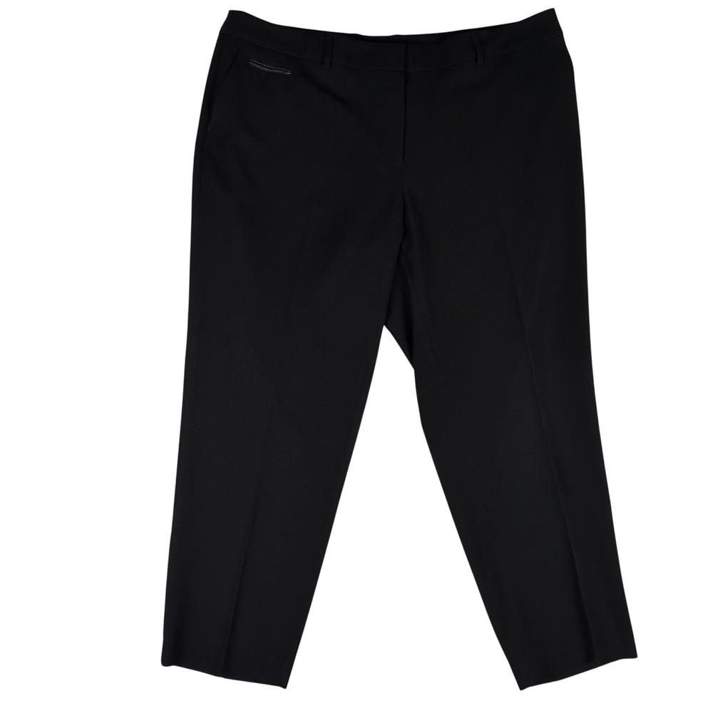 Jones New York Women Dress Pants 18W Black Stretch Straight Leg